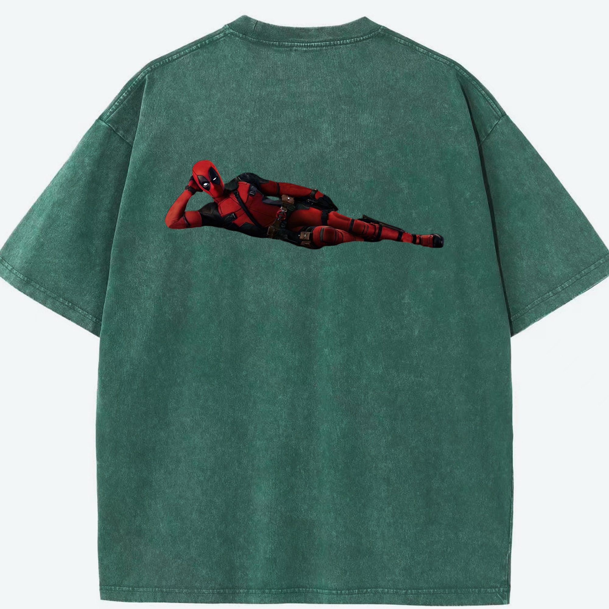 （画像用） Deadpool デッドプール 綿100% ヴィンテージ風 半袖Tシャツ（背面プリント）